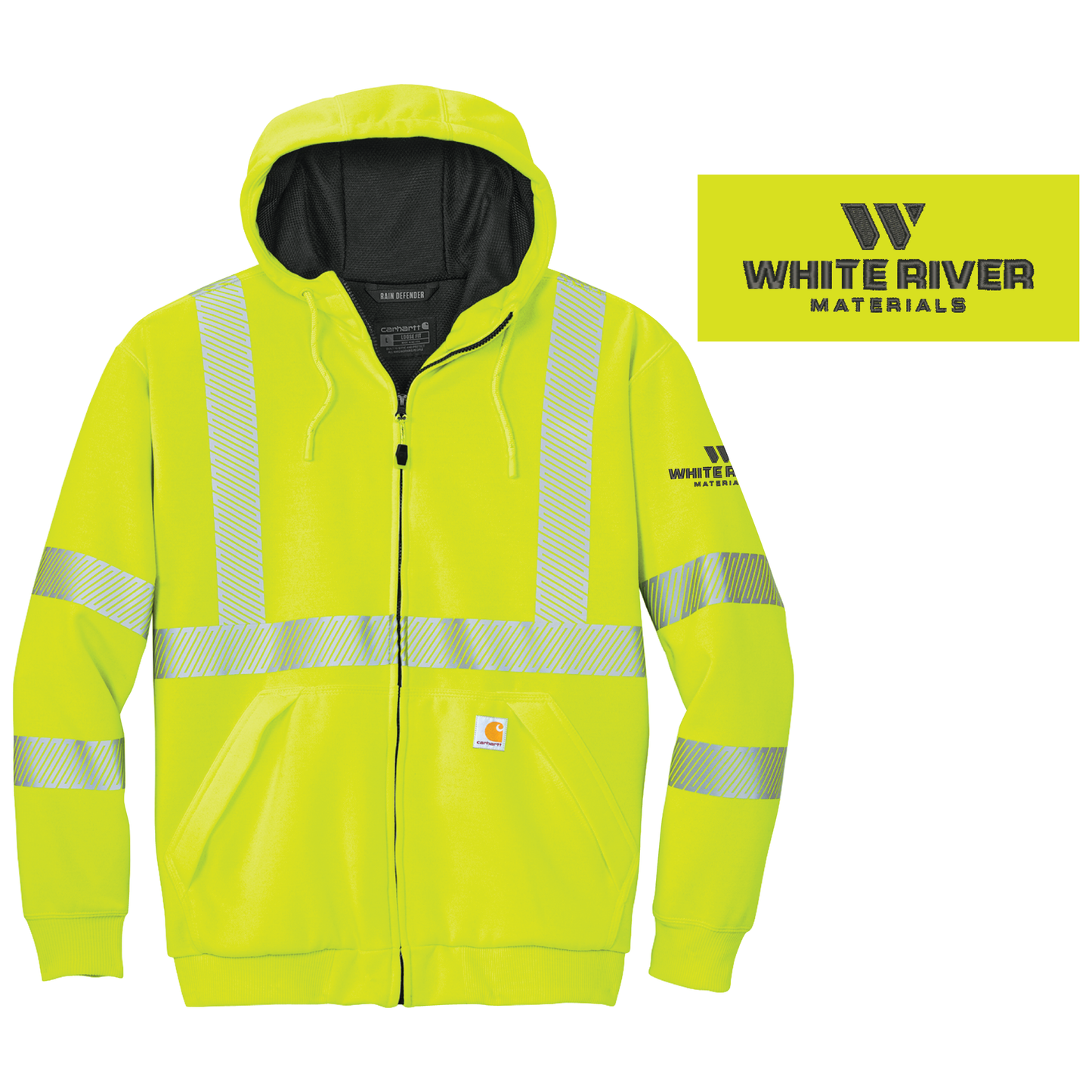 Carhartt® ANSI 107 Class 3 Lined Full-Zip Sweatshirt - WRM