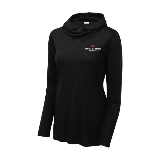 Sport-Tek® Women's PosiCharge ® Tri-Blend Wicking Long Sleeve Hoodie - WRM