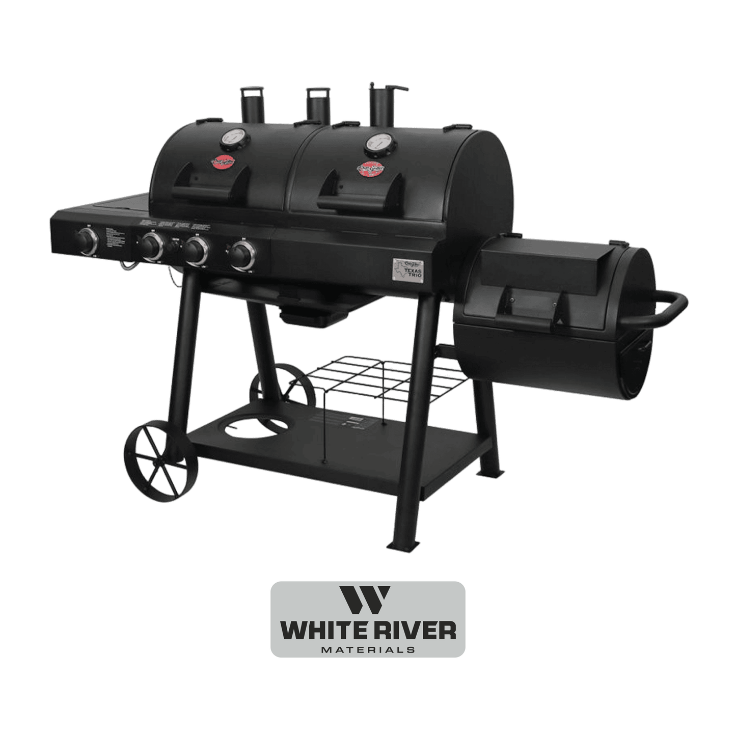 Texas Trio 4-Burner Dual Fuel Grill with Smoker - WRM