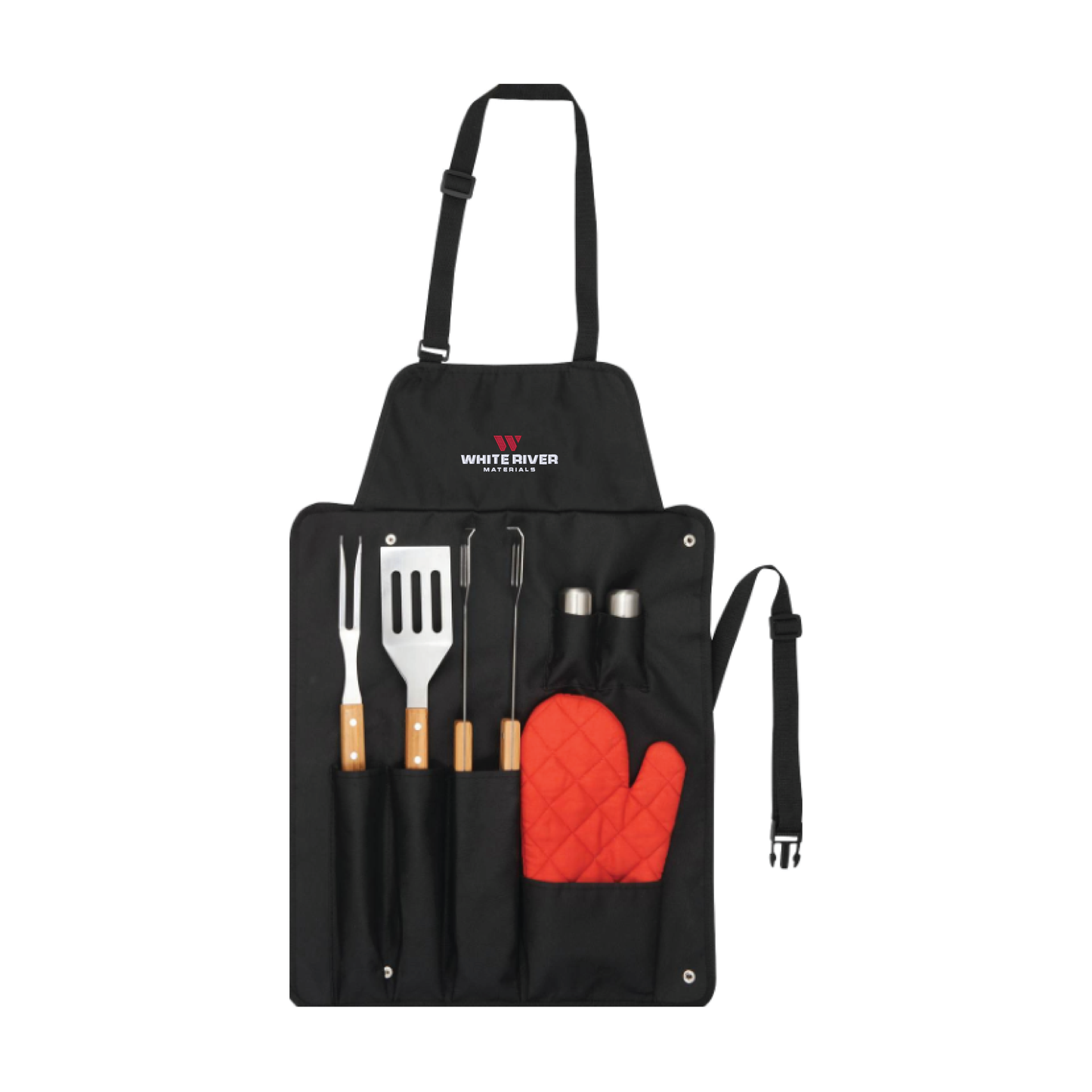 BBQ Now Apron and 7 piece BBQ Set - WRM