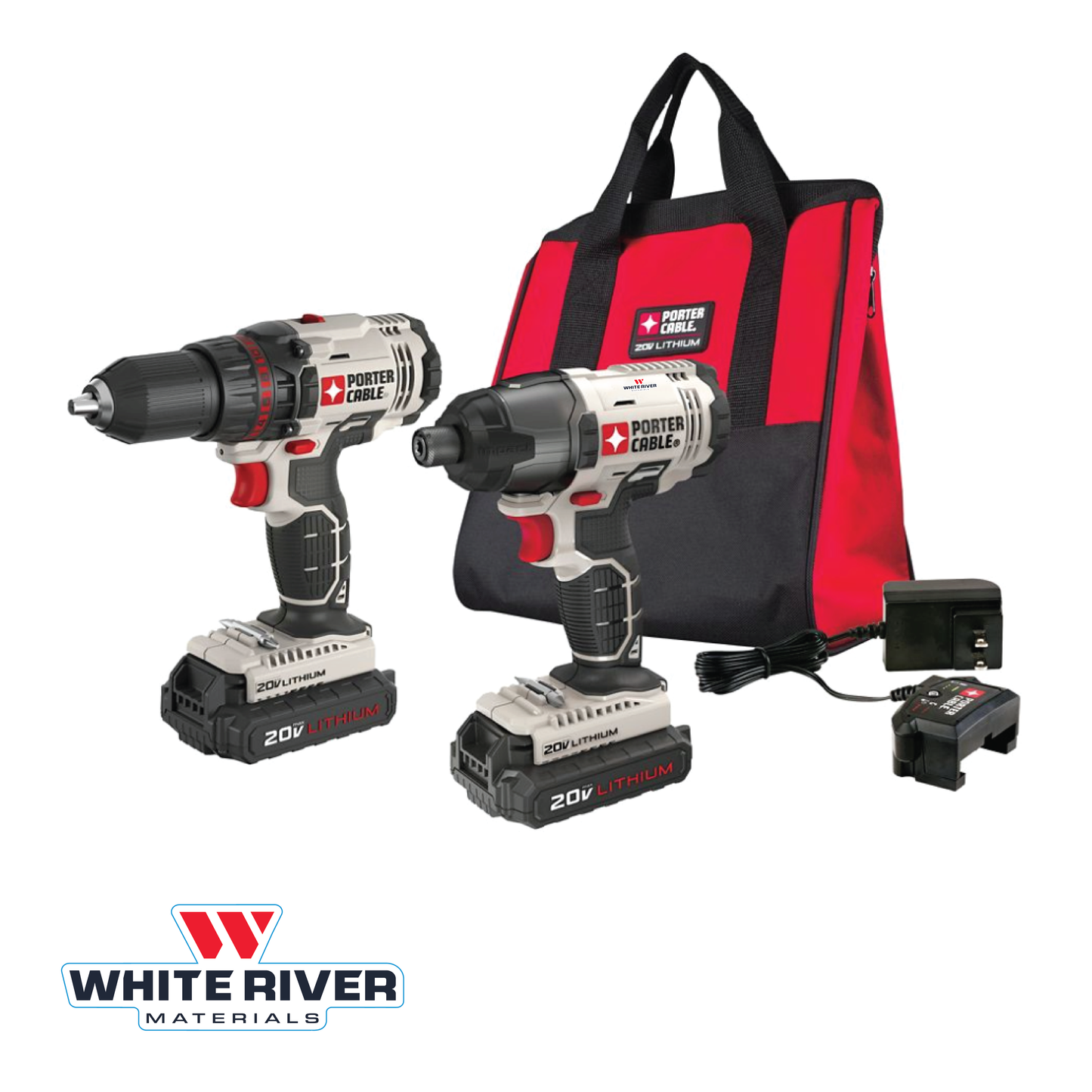 Porter Cable - 20V Max Lithium Ion Drill & Impact Combo Kit - WRM