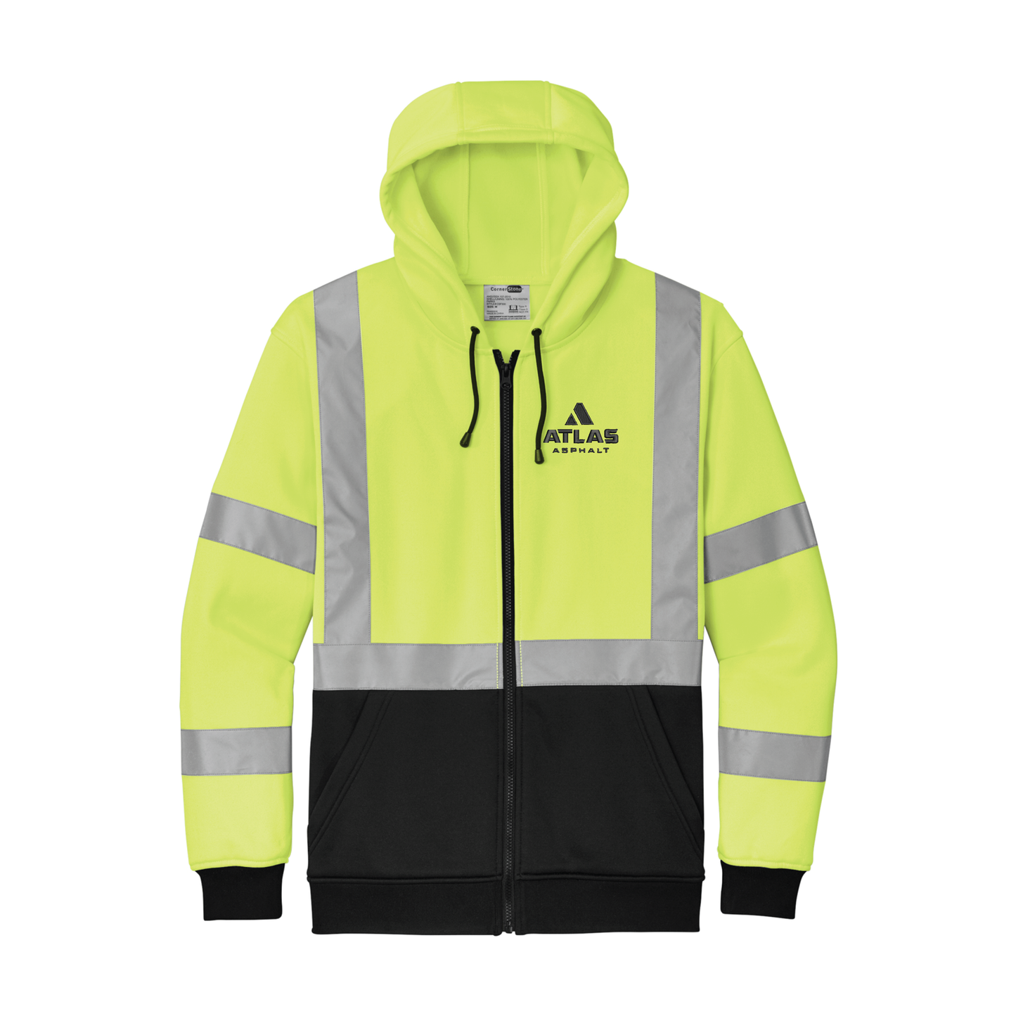 CornerStone® ANSI 107 Class 3 Heavy-Duty Fleece Full-Zip Hoodie - Atlas