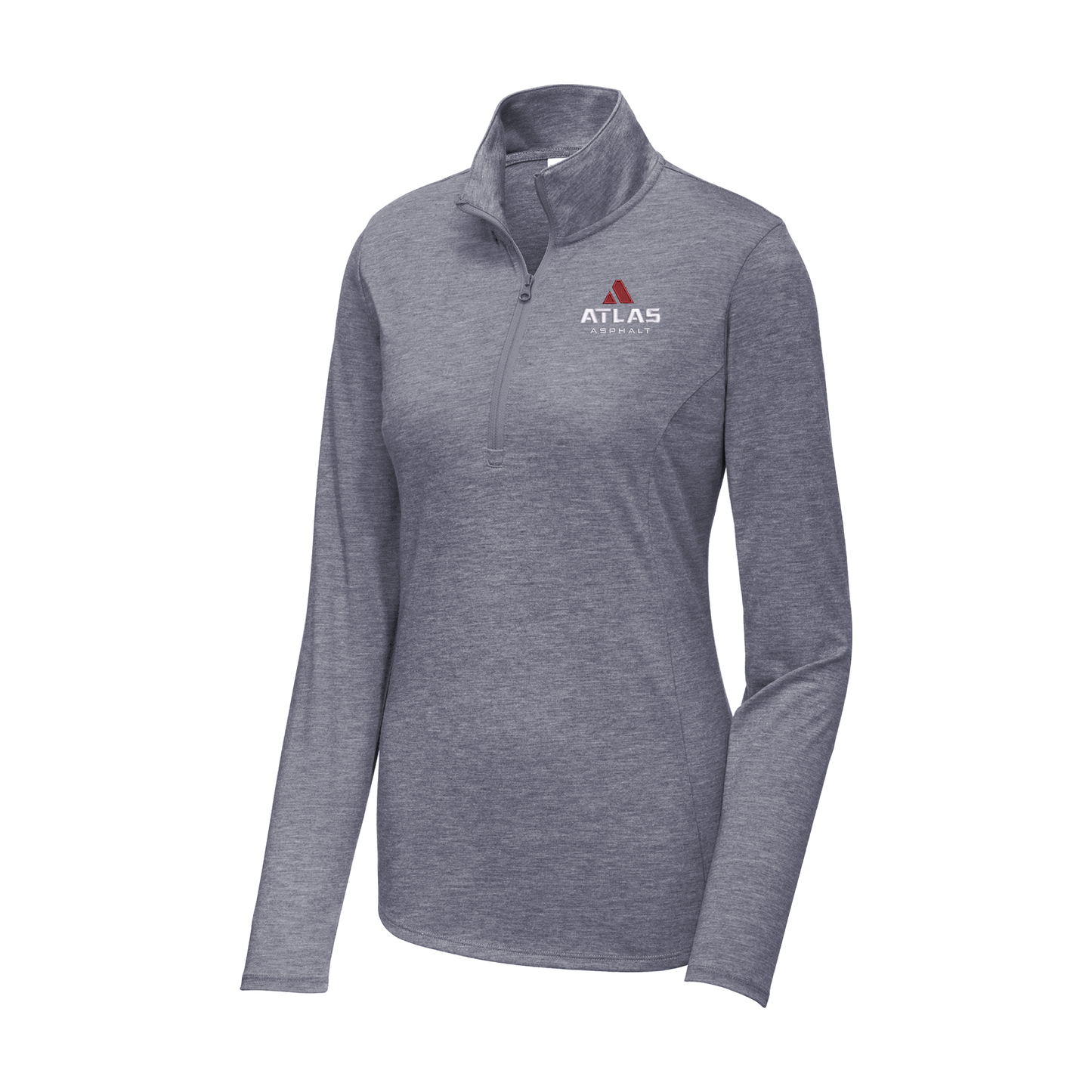 Sport-Tek Ladies PosiCharge Tri-Blend Wicking 1/4-Zip Pullover - Atlas