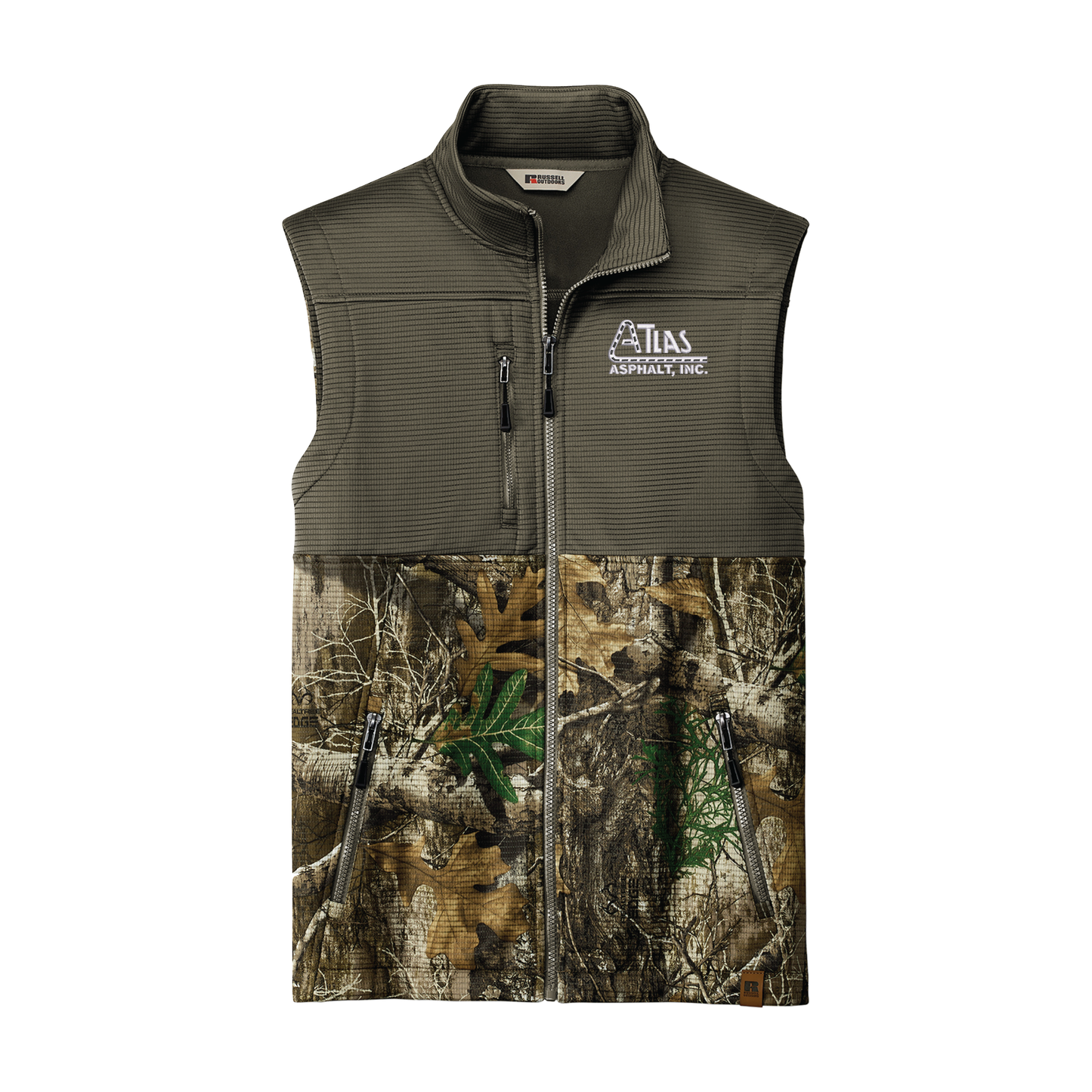 Russell Outdoors Realtree Atlas Colorblock Soft Shell Vest - Atlas