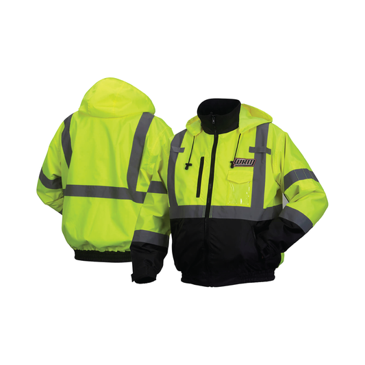 Pyramex Class 3 Hi-Vis Heated Black Bottom Bomber Jacket - WRM