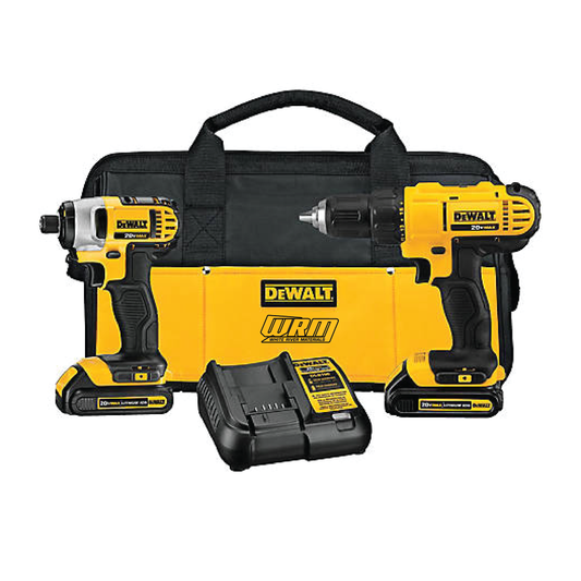 DeWalt 20V Drill/Driver/Impact Driver Combo Kit - WRM