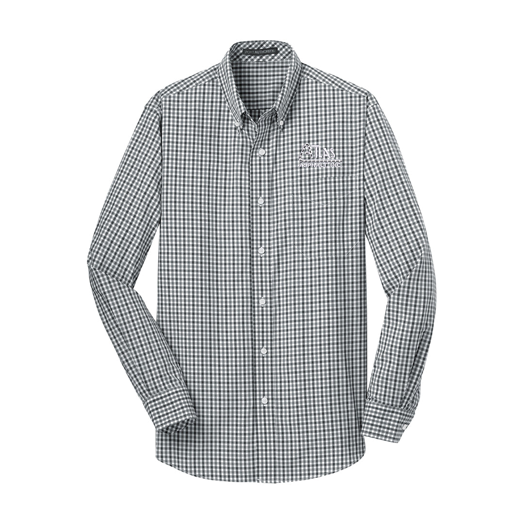 Port Authority Long Sleeve Gingham Easy Care Shirt - Atlas