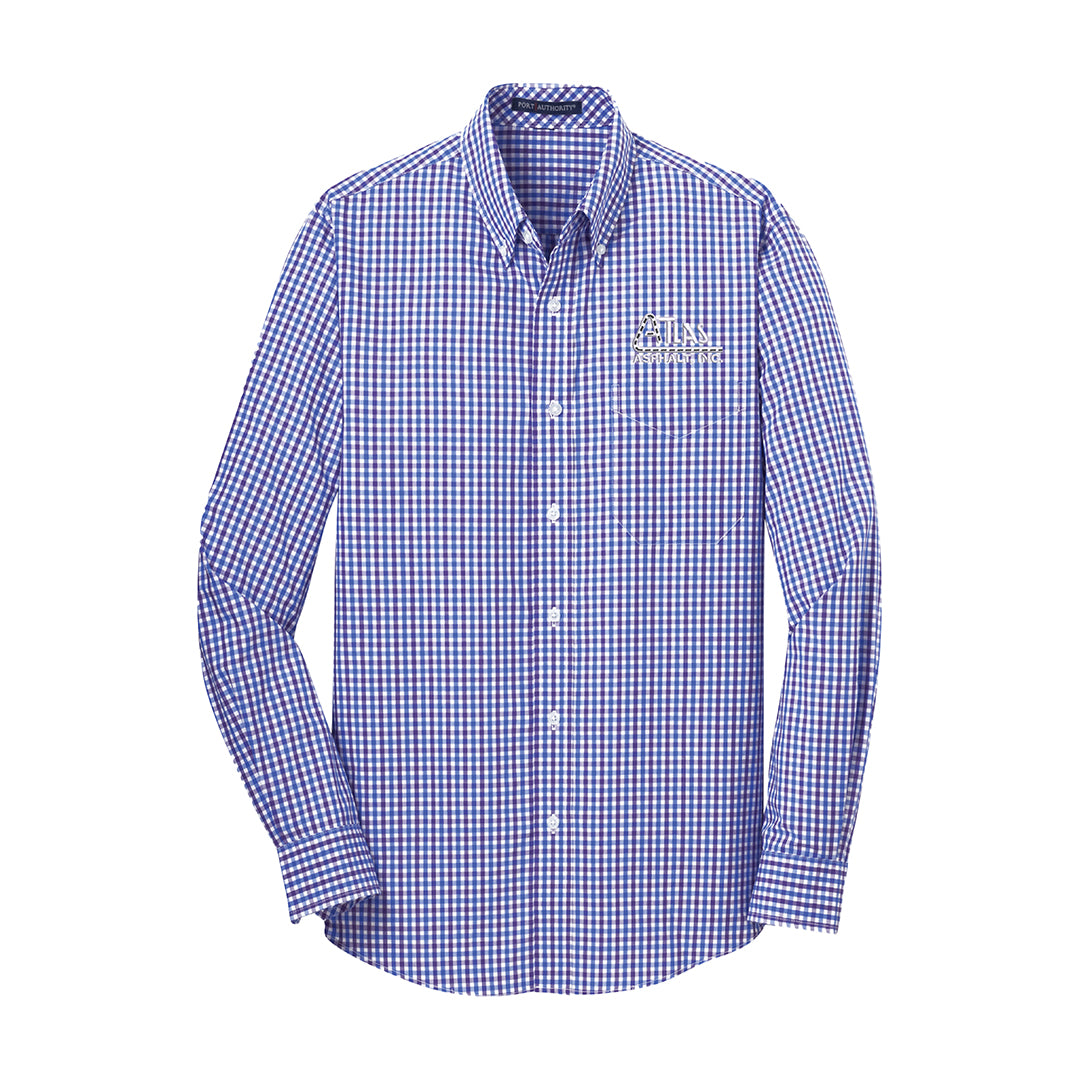 Port Authority Long Sleeve Gingham Easy Care Shirt - Atlas