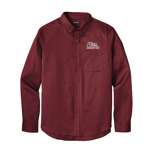 Port Authority Long Sleeve SuperPro React Twill Shirt - Atlas