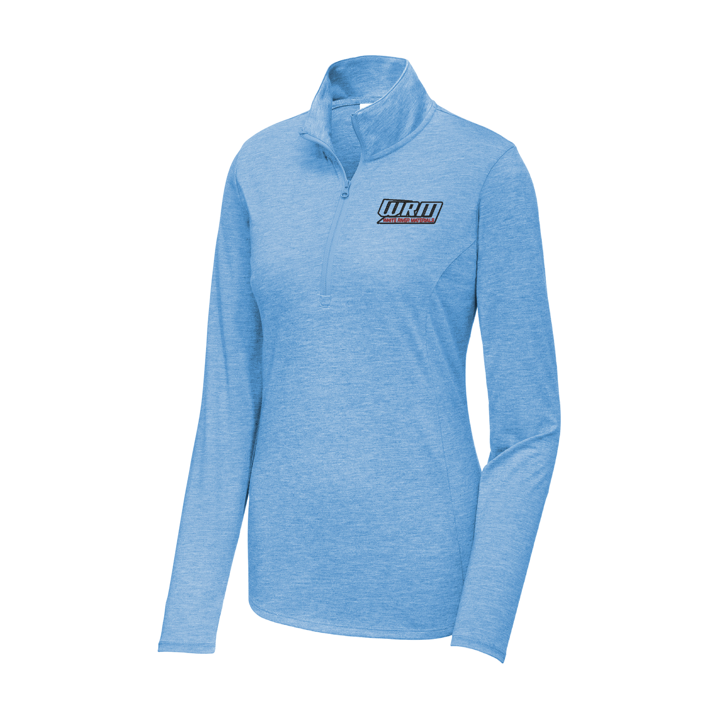 Sport-Tek Ladies PosiCharge Tri-Blend Wicking 1/4-Zip Pullover - WRM