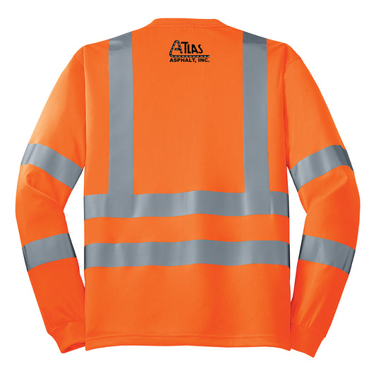 CornerStone ANSI 107 Class 3 Long Sleeve Snag-Resistant Reflective T-Shirt - Atlas