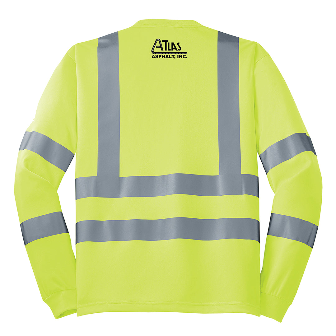 CornerStone ANSI 107 Class 3 Long Sleeve Snag-Resistant Reflective T-Shirt - Atlas